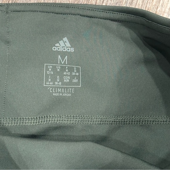 Adidas Climalite green pants leggings Medium - Picture 3 of 4